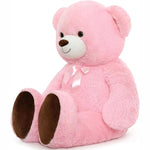 MorisMos Stuffed Animals - Giant Pink Teddy Bear Plush Toys - 41 Inches Teddy Bear Plush Dolls - Valentine's Day Teddy Bears&Gifts for Boyfriend/Girlfriend - ' We Can Bearly Wait' Teddy Bear Theme Baby Shower Decor Ideas - Gender Reveal Party Teddy Bear Decorations -Birthday/Christmas/Graduation Gift for friends - Romantic Anniversary Gift for Wife/Husband