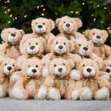 12 Pcs Teddy Bear Stuffed Animals Bulk - Small Teddy Bear Plush Toys - Light Brown 14 Inches Teddy Bear Plush Dolls - Cute Fuzzy Bears for Baby Shower/Wedding/Birthday/Valentine's Day - Baby Shower Centerpieces
