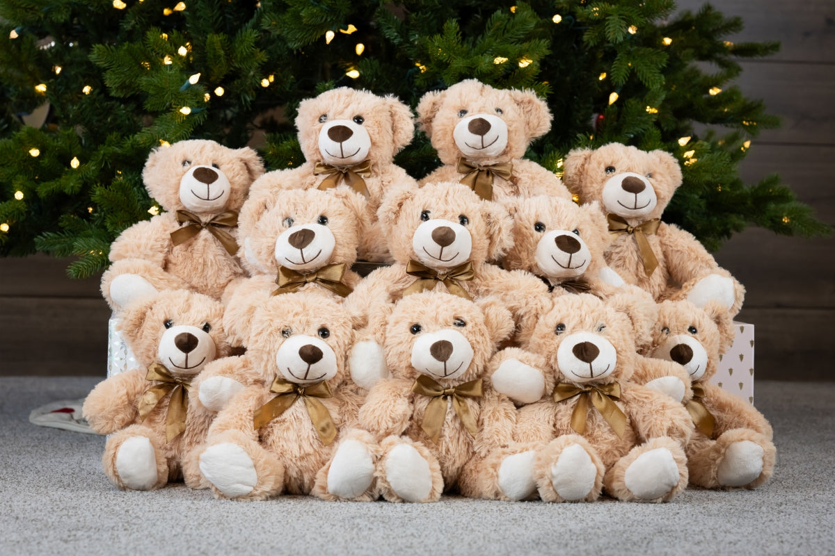 Small Teddy Bear Plush Toys, Light Brown, 13.8 Inches