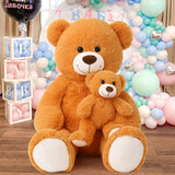 Orange Teddy Bear Plush Toys - Happy Smiling Face Pluffy Teddy Bear - Giant Teddy Bear Stuffed Animals - Teddy Bear Theme Baby Shower - Cute Teddy Bear Plush Dolls - Valentine's Day Teddy Bears&Gifts - Anniversary Gift for Wife/Husband - Vday Gift for Girlfriend/Boyfriend - Stuffed Animal Bear Babies with Their Mom