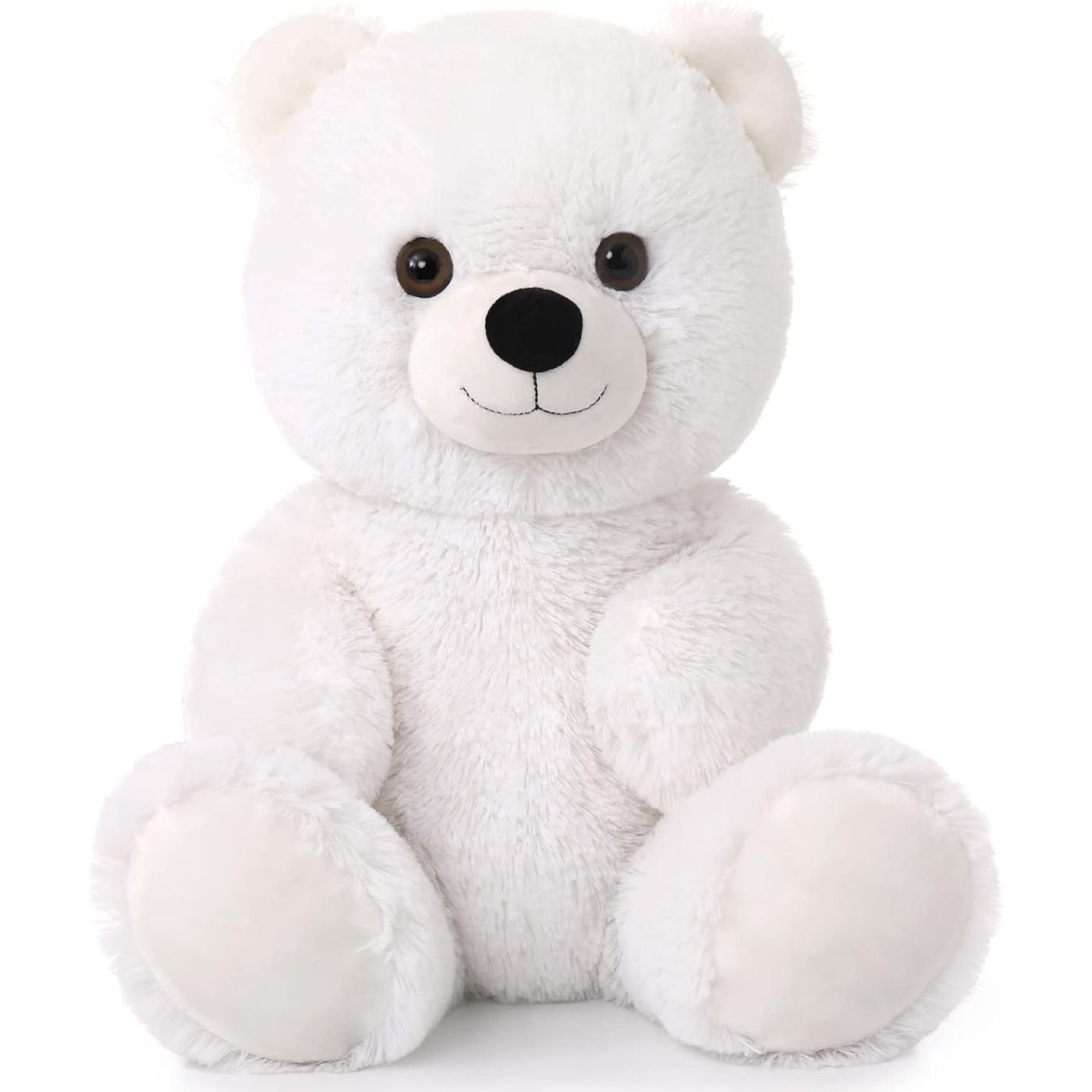 Teddy Bear Stuffed Toy, Light Brown/White, 18 Inches