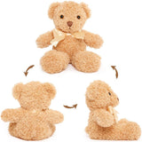 Teddy Bear Stuffed Animals Bulk - Valentine's Day Teddy Bear Plush Toys - Teddy Bear Theme Baby Shower Centerpieces - Cheap Bulk Wholesale Teddy Bear Plushies - Cute 10 Inches Small Teddy Bear Plush Dolls - Valentine's Day Gift for Girlfriend/Boyfriend - Pink/Brown/Blue Stuffed Teddy Bears - Free Shipping