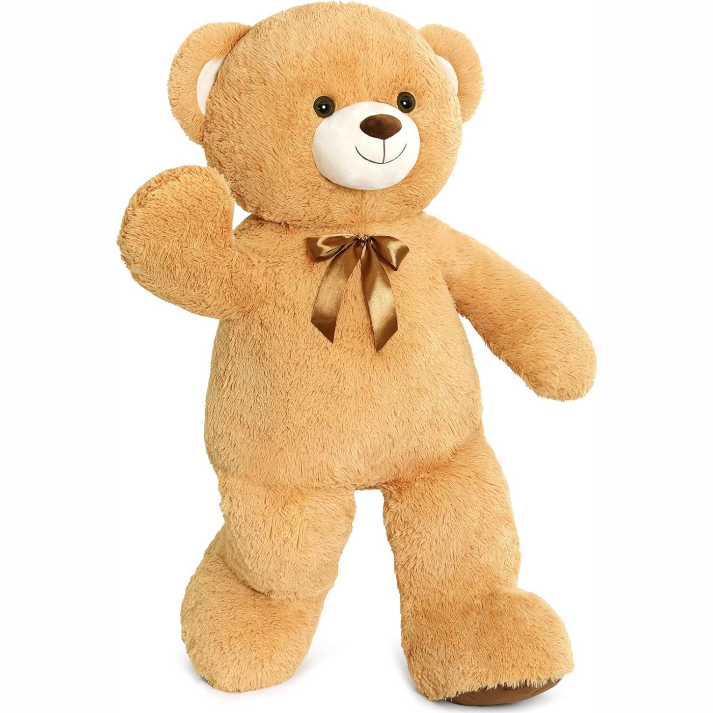 MorisMos Stuffed Animals - Giant Brown Teddy Bear Plush Toys - 41 Inches Teddy Bear Plush Dolls - Valentine's Day Teddy Bears&Gifts for Boyfriend/Girlfriend - ' We Can Bearly Wait' Teddy Bear Theme Baby Shower Decor Ideas - Gender Reveal Party Teddy Bear Decorations -Birthday/Christmas/Graduation Gift for friends - Romantic Anniversary Gift for Wife/Husband