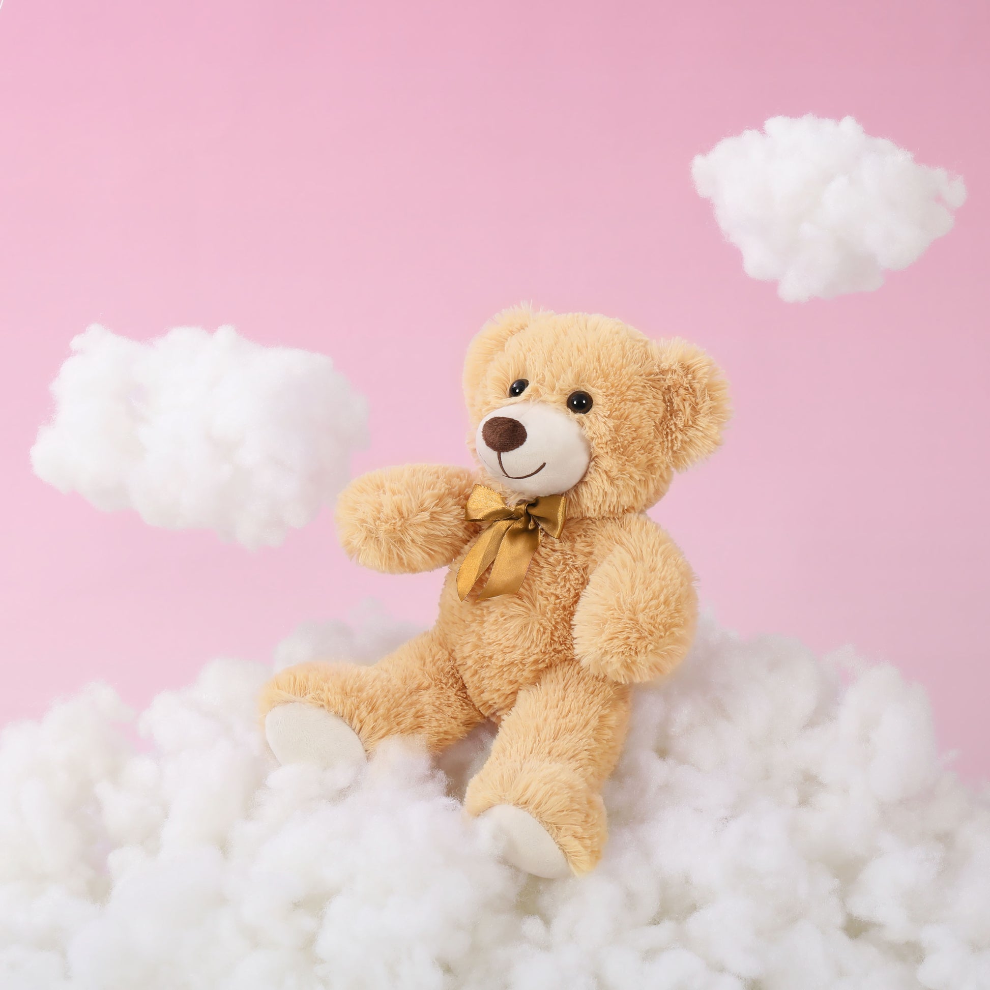 Small Teddy Bear Plush Toys, Light Brown, 13.8 Inches