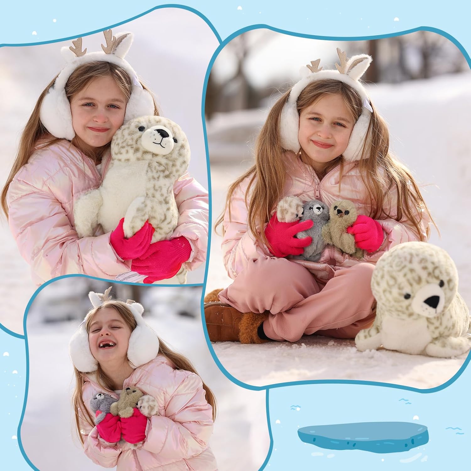 Seal Stuffed Animals Seal Baby Plush Toys, 20 Inches