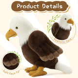 18-Inch Bald Eagle Plush Toy Set with Three Baby Eagles