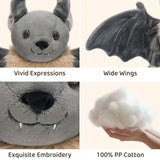 31.5 Inch Bat Plush Toy Set with 3 Baby Bats Halloween Gift