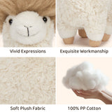 Beige Alpaca Plush Toy Llama Stuffed Animal 15.75 Inch