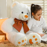 MorisMos Stuffed Animals - Big White Teddy Bear Plush Toys -Giant Teddy Bear Plush Dolls - Valentine's Day Teddy Bears&Gifts for Boyfriend/Girlfriend - ' We Can Bearly Wait' Teddy Bear Theme Baby Shower Decor Ideas - Gender Reveal Party Teddy Bear Decorations -Birthday/Christmas/Graduation Gift for friends - Romantic Anniversary Gift for Wife/Husband