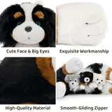 Bernese Mountain Dog Stuffed Animal with Three Puppies