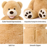 Riesiger Teddybär, Stofftier, mehrfarbig, 51 Zoll