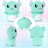 Big Eyes Axolotl Stuffed Toy, Mint Green, 20 Inches