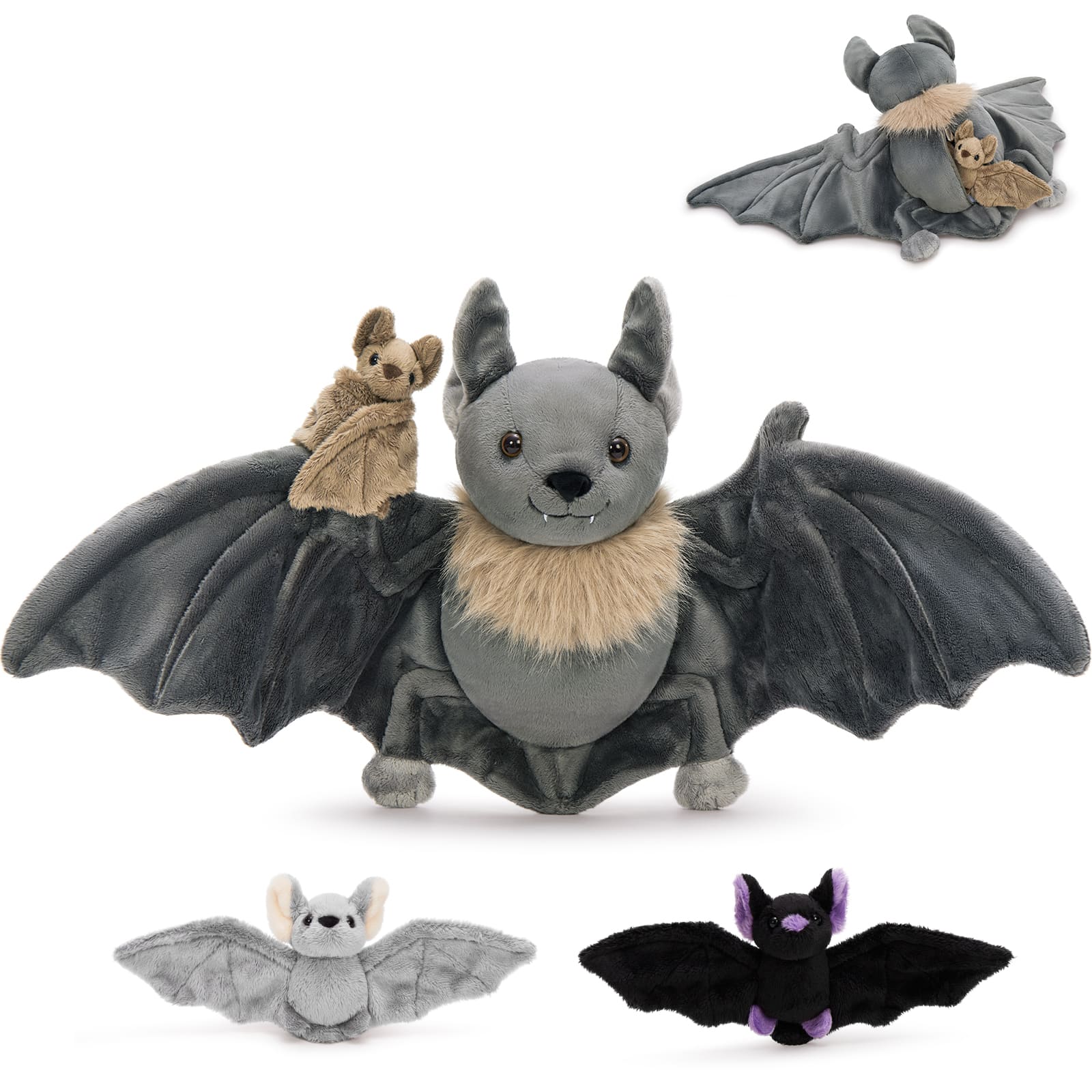 Lifelike Bat Stuffed Animals Halloween Plush Toys, 31.5 Inches