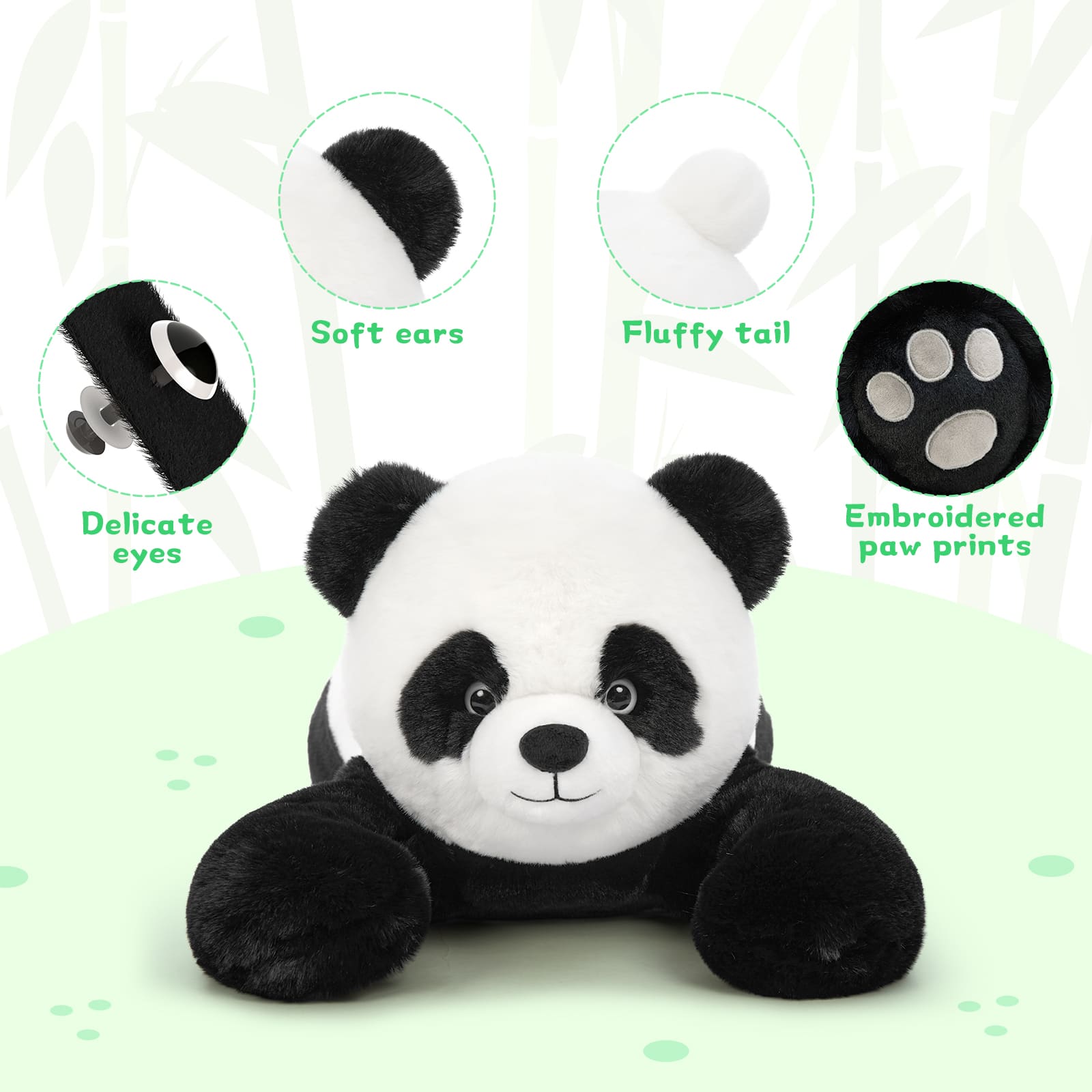 31.5-Inch Weighted Panda Plush Toy – Giant Ultra-Soft Cuddly Companion