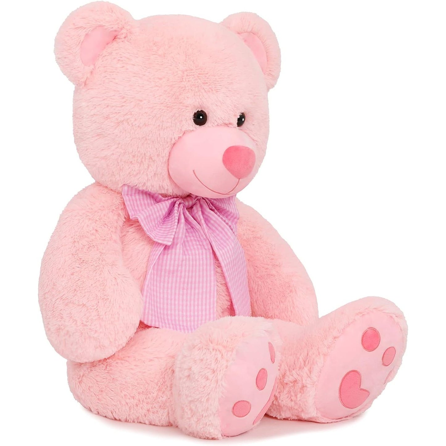 MorisMos Stuffed Animals - Big Pink Teddy Bear Plush Toys -Giant Teddy Bear Plush Dolls - Valentine's Day Teddy Bears&Gifts for Boyfriend/Girlfriend - ' We Can Bearly Wait' Teddy Bear Theme Baby Shower Decor Ideas - Gender Reveal Party Teddy Bear Decorations -Birthday/Christmas/Graduation Gift for friends - Romantic Anniversary Gift for Wife/Husband