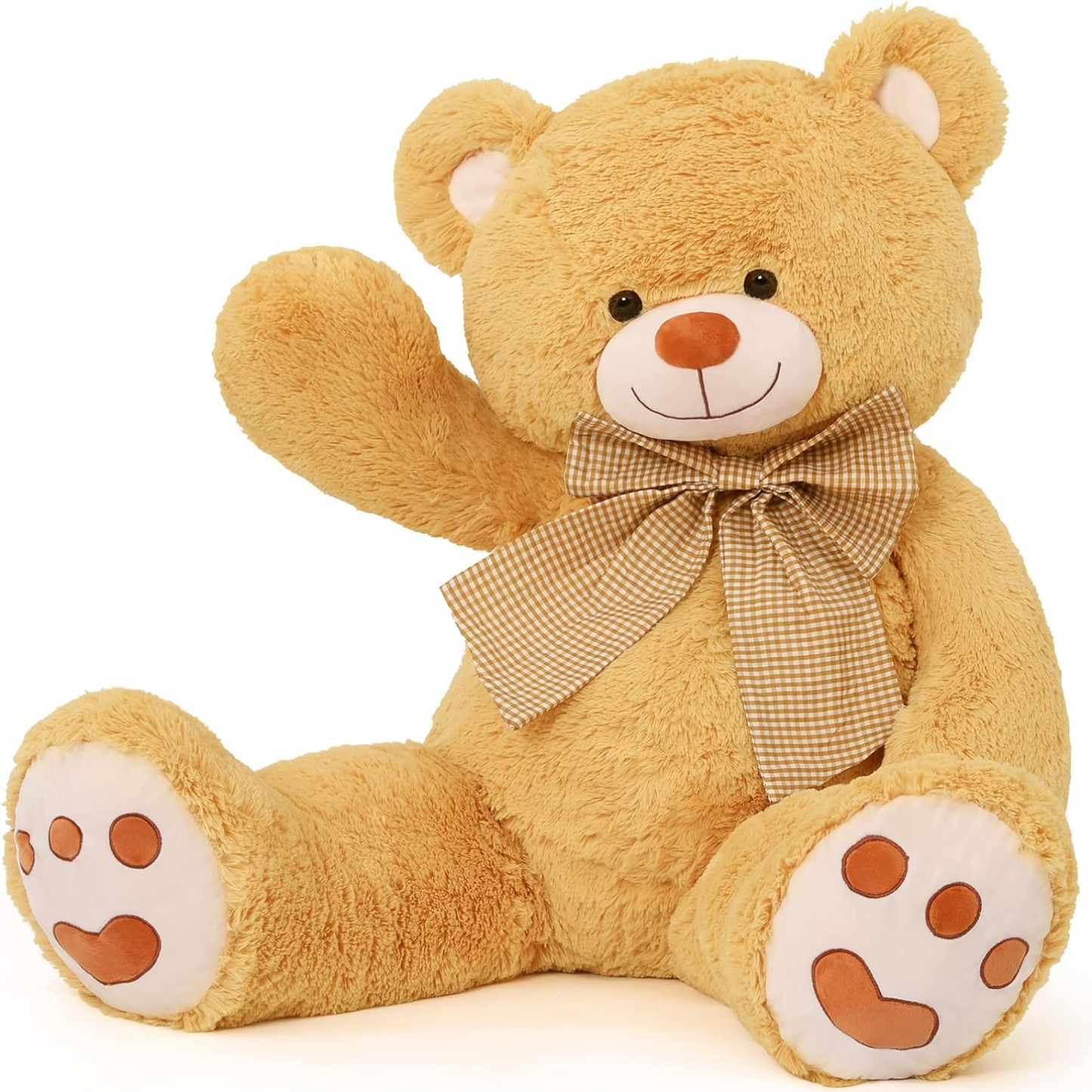 MorisMos Stuffed Animals - Big Brown Teddy Bear Plush Toys -Giant Teddy Bear Plush Dolls - Valentine's Day Teddy Bears&Gifts for Boyfriend/Girlfriend - ' We Can Bearly Wait' Teddy Bear Theme Baby Shower Decor Ideas - Gender Reveal Party Teddy Bear Decorations -Birthday/Christmas/Graduation Gift for friends - Romantic Anniversary Gift for Wife/Husband