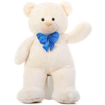 Giant White Teddy Bear Plush Toys - Beige Teddy Bear Stuffed Animals - Massive Valentine's Day Teddy Bears&Gifts - Soft Cuddly Smiling Face Big Teddy Bear Plush Gift for Girlfriend/Boyfriend - Teddy Bear Plush Dolls for Birthday/Baby Shower/Christmas