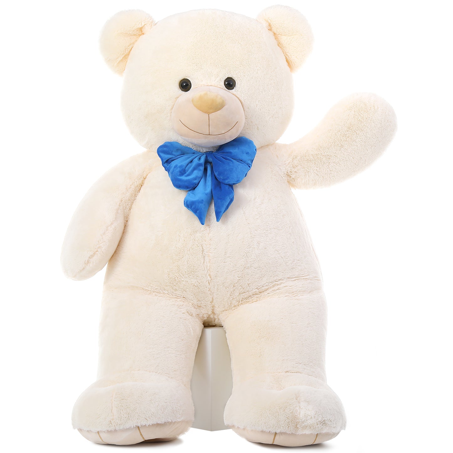 Giant White Teddy Bear Plush Toys - Beige Teddy Bear Stuffed Animals - Massive Valentine's Day Teddy Bears&Gifts - Soft Cuddly Smiling Face Big Teddy Bear Plush Gift for Girlfriend/Boyfriend - Teddy Bear Plush Dolls for Birthday/Baby Shower/Christmas