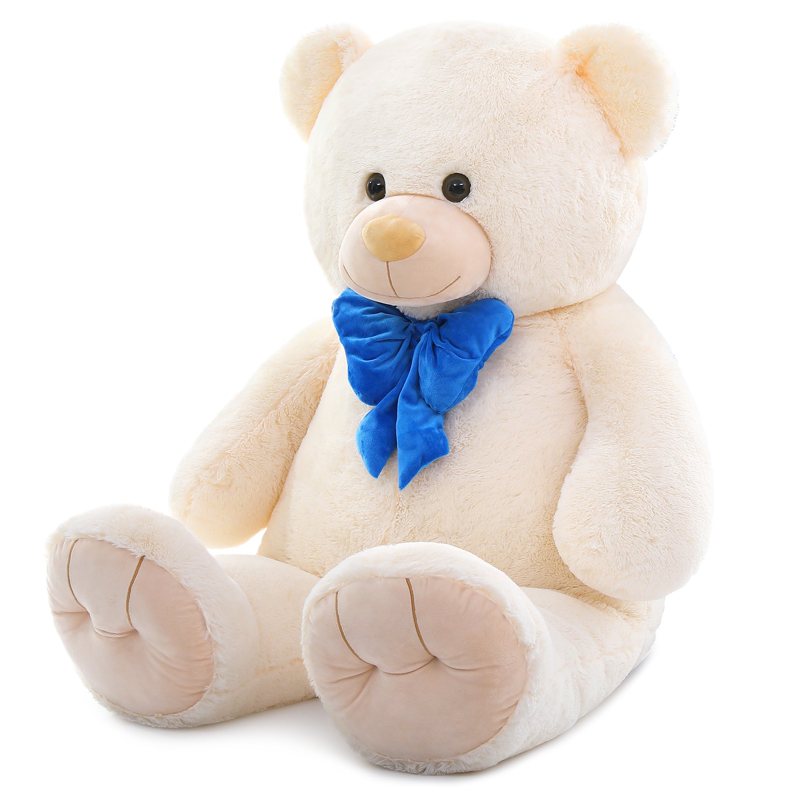 Giant White Teddy Bear Plush Toys - Beige Teddy Bear Stuffed Animals - Massive Valentine's Day Teddy Bears&Gifts - Soft Cuddly Smiling Face Big Teddy Bear Plush Gift for Girlfriend/Boyfriend - Teddy Bear Plush Dolls for Birthday/Baby Shower/Christmas