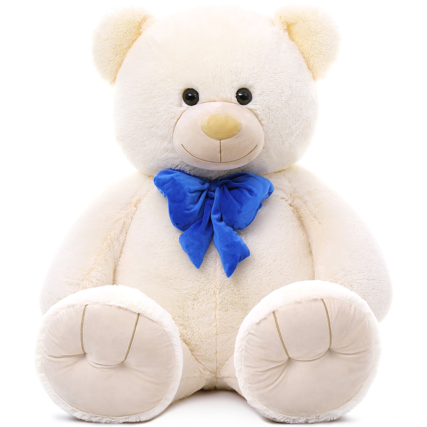 Giant White Teddy Bear Plush Toys - Beige Teddy Bear Stuffed Animals - Massive Valentine's Day Teddy Bears&Gifts - Soft Cuddly Smiling Face Big Teddy Bear Plush Gift for Girlfriend/Boyfriend - Teddy Bear Plush Dolls for Birthday/Baby Shower/Christmas