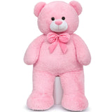 Giant Pink Teddy Bear Plush Toys - Pink Teddy Bear Stuffed Animals - Massive Valentine's Day Teddy Bears&Gifts - Soft Cuddly Smiling Face Big Teddy Bear Plush Gift for Girlfriend/Boyfriend - Teddy Bear Plush Dolls for Birthday/Baby Shower/Christmas