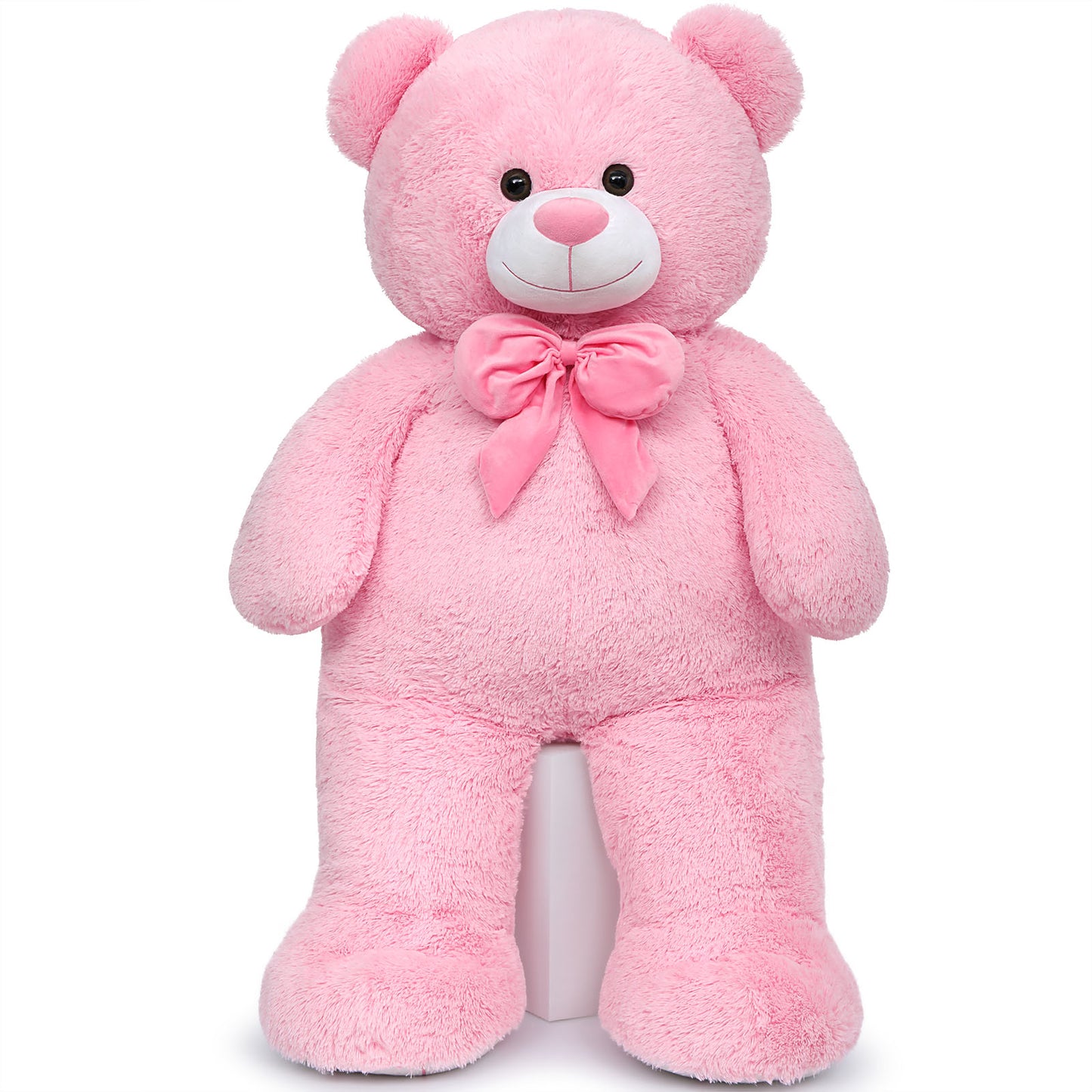 Giant Pink Teddy Bear Plush Toys - Pink Teddy Bear Stuffed Animals - Massive Valentine's Day Teddy Bears&Gifts - Soft Cuddly Smiling Face Big Teddy Bear Plush Gift for Girlfriend/Boyfriend - Teddy Bear Plush Dolls for Birthday/Baby Shower/Christmas
