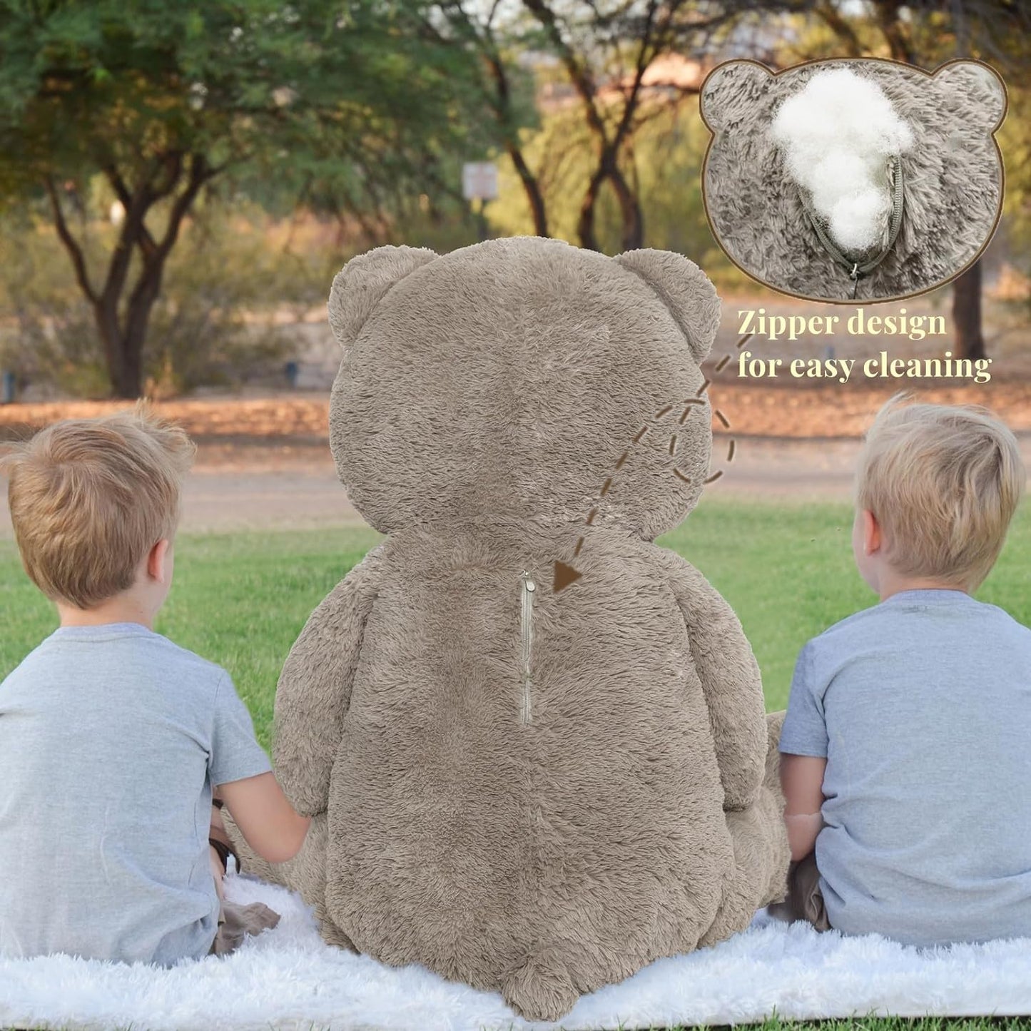 Big Teddy Bear Soft Toy, 47 Inches - Valentine's Day Gift for Girlfriend & Boyfriend - Christmas/Birthday/Baby Shower Gift Ideas - MorisMos Stuffed Animals