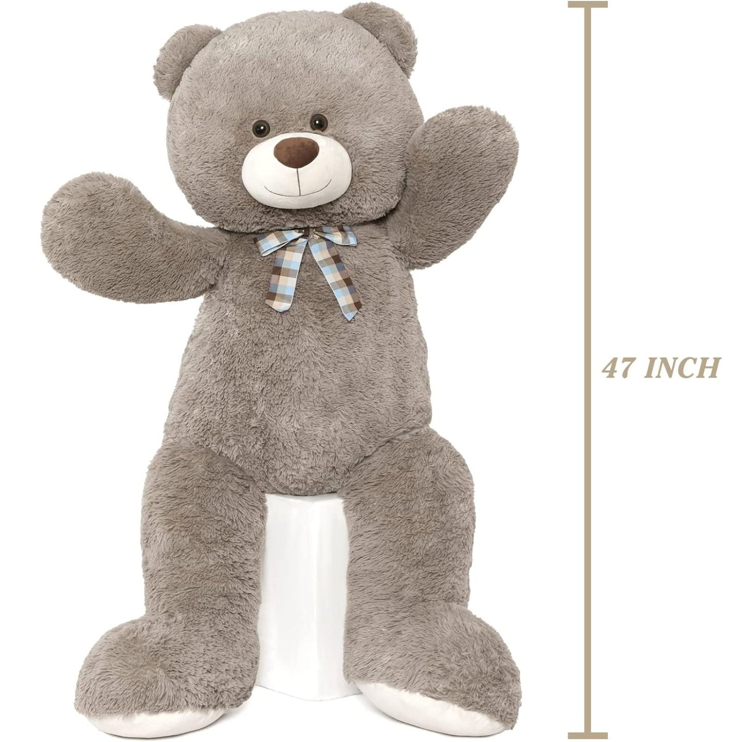 Big Teddy Bear Soft Toy, 47 Inches - Valentine's Day Gift for Girlfriend & Boyfriend - Christmas/Birthday/Baby Shower Gift Ideas - MorisMos Stuffed Animals