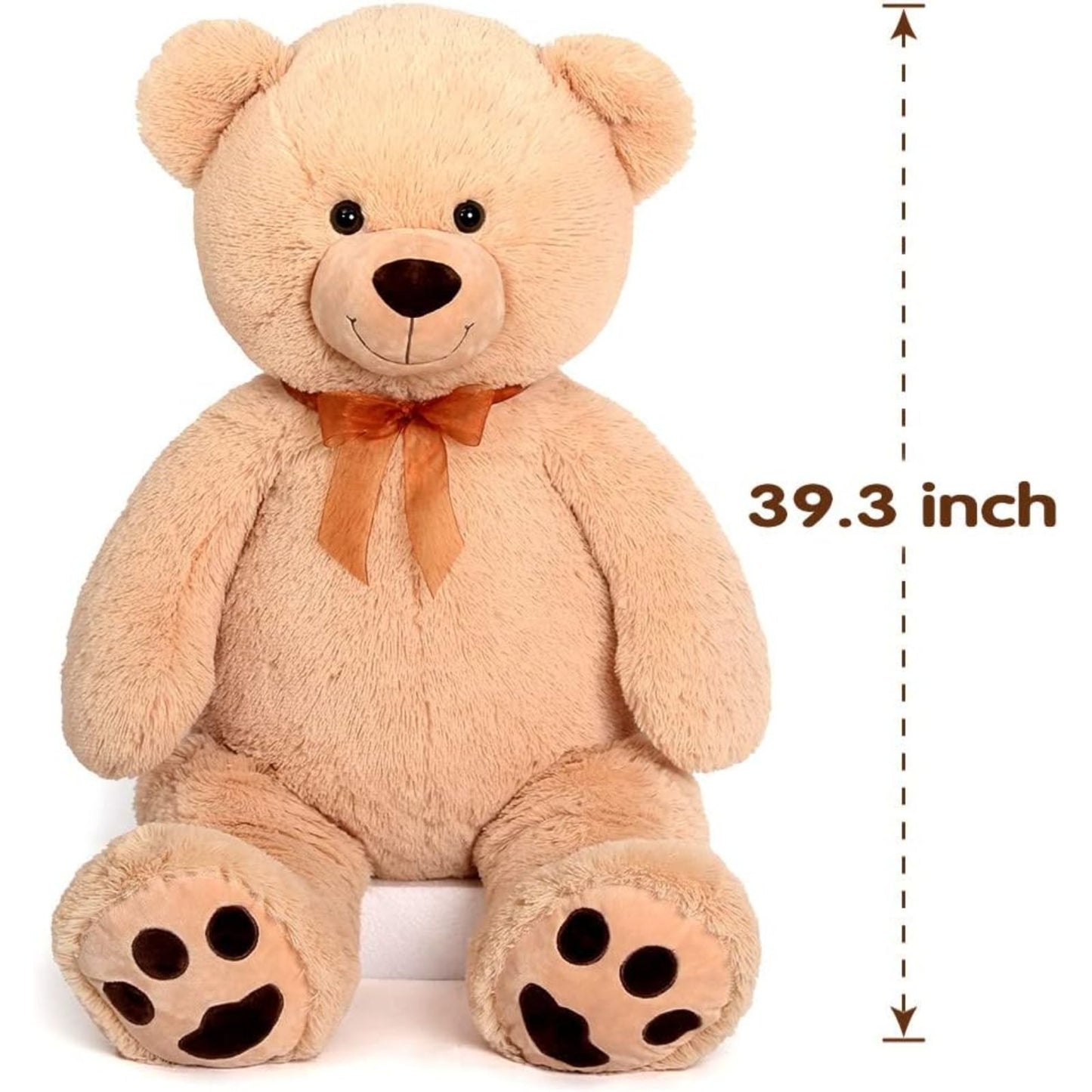 MorisMos Stuffed Animals - Big Brown Teddy Bear Plush Toys - 40 Inches Teddy Bear Plush Dolls - Valentine's Day Teddy Bears&Gifts for Boyfriend/Girlfriend - ' We Can Bearly Wait' Teddy Bear Theme Baby Shower Decor Ideas - Gender Reveal Party Teddy Bear Decorations -Birthday/Christmas/Graduation Gift for friends - Romantic Anniversary Gift for Wife/Husband