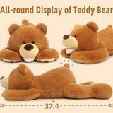 37.4 Inch Brown Big Teddy Bear Plush Toy Soft Stuffed Animal