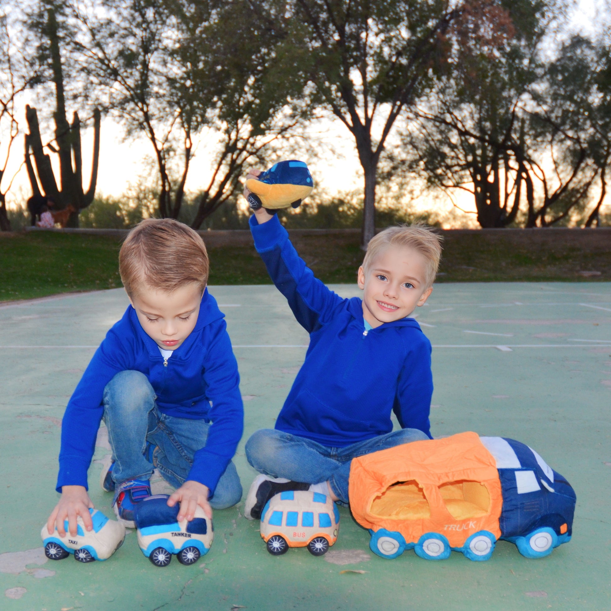 Big Car Stuffed Plush Toy Set, 15.7 Inches