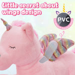Giant Pink Unicorn Plush Toys - 43 Inches Stuffed Unicorn Toys - Cute Cartoon Unicorn Plush Pillows - Unicorn Plushies with Glittering Wings - Gifts for Girlfriend Girls Boys Kids Birthday Valentine's Day Christmas
