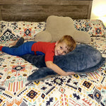 Big Whale Stuffed Animal, Navy Blue, 47 Inches