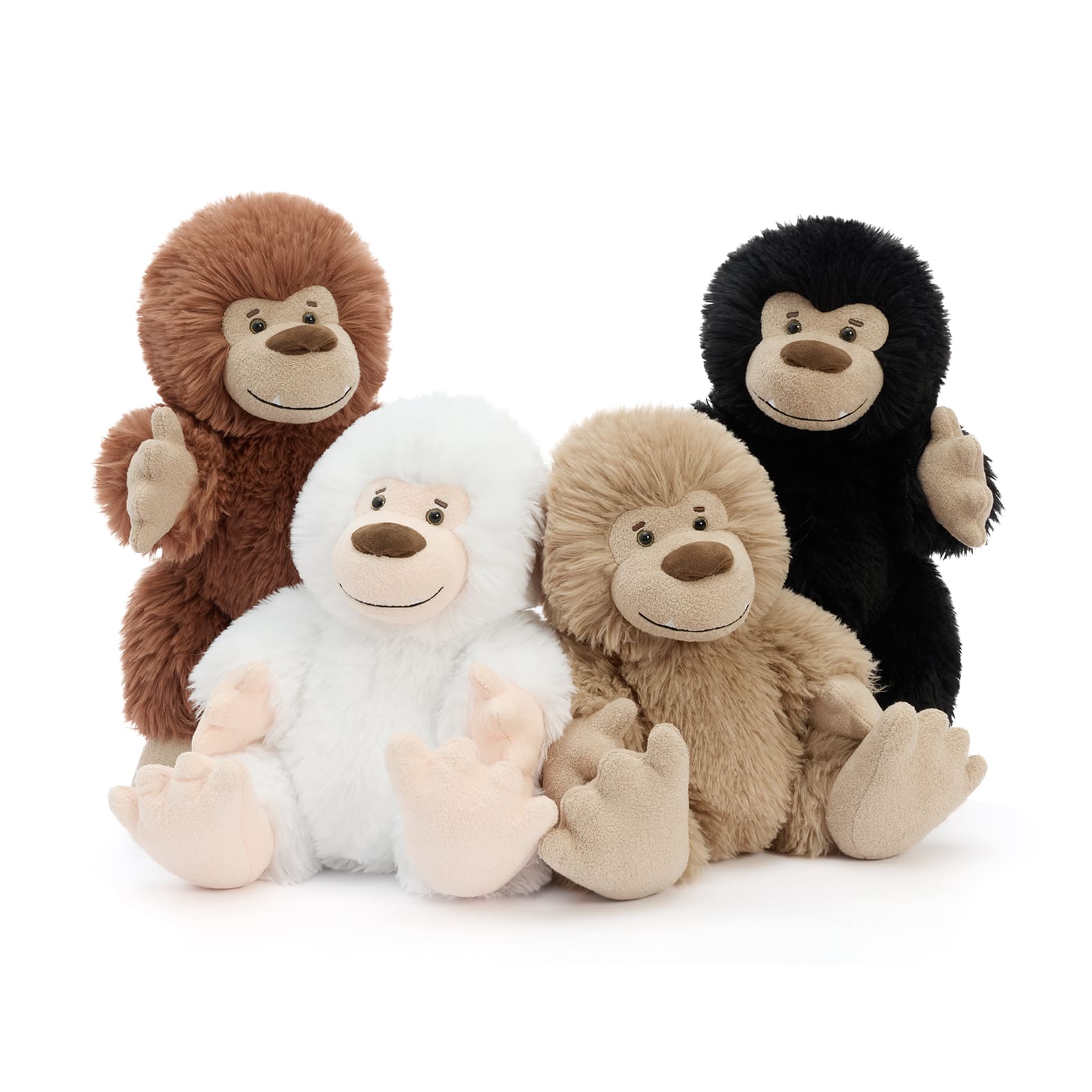 15.75-Inch Bigfoot Plush Stuffed Animal – 4 Pcs Soft & Cuddly Sasquatch Toy