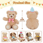 6 Pcs Birthday Dog Plush Toy Assortment - Kawaii Puppy Plush Toys - Birthday Party Favors - Birthday Gift Ideas for Friends - Birthday Party Decor - Birthday Centerpiece Decor