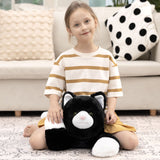 31.5 Inch Black Cat Weighted Plush Pillow Stuffed Animal