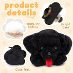 Black Labrador Stuffed Animals with Three Puppies in the Belly - Kawaii Black Dog Plush Toys - Birthday/Christmas/Graduation Gift for Girls Boys - Free Shipping