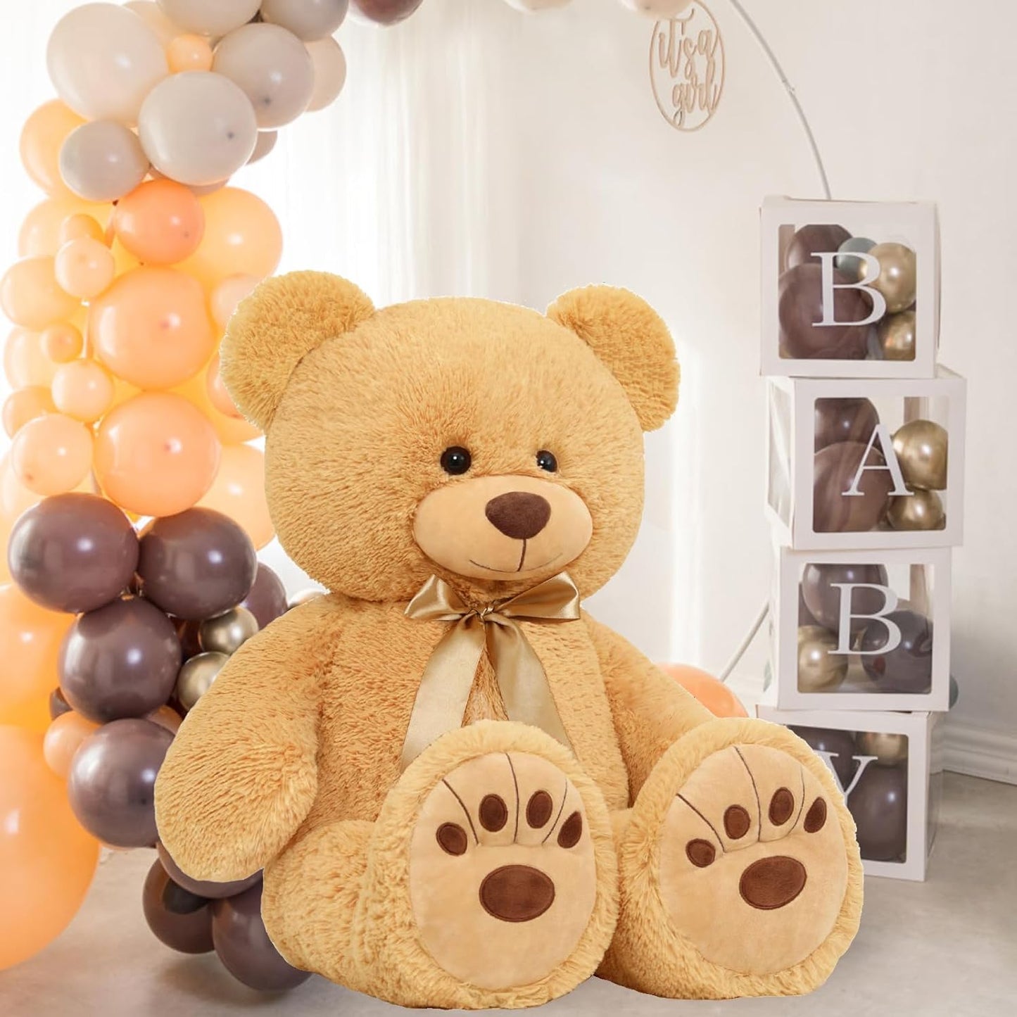 Brown Teddy Bear Stuffed Animals, Stuffed Bear Plush, Cute Stuffed Animals, Giant Teddy Bears for Kids Baby Toddlers Girlfriend, Gifts for Valentine's Day/Birthday/Christmas, MorisMos Stuffed Animals