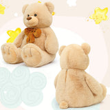 Giant Brown Teddy Bear Plush Toys - Brown Teddy Bear Stuffed Animals - Massive Valentine's Day Teddy Bears&Gifts - Soft Cuddly Smiling Face Big Teddy Bear Plush Gift for Girlfriend/Boyfriend - Teddy Bear Plush Dolls for Birthday/Baby Shower/Christmas