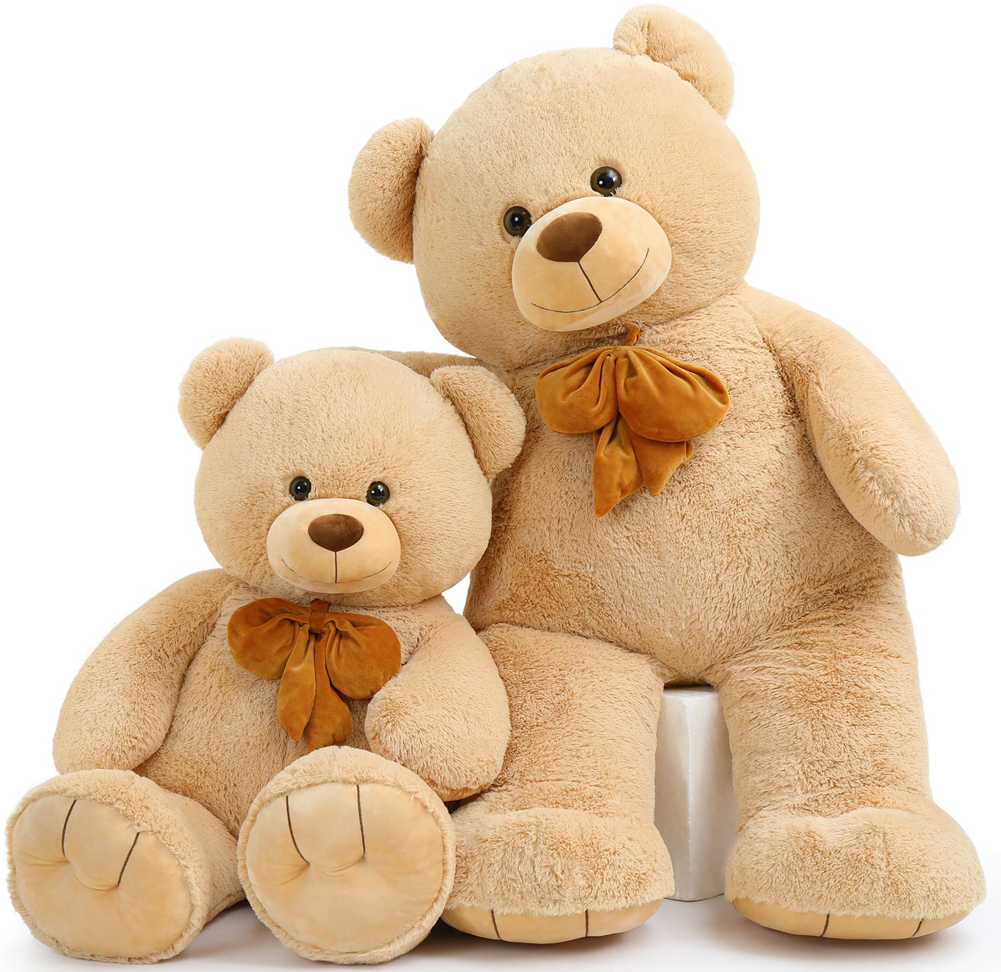 Giant Brown Teddy Bear Plush Toys - Brown Teddy Bear Stuffed Animals - Massive Valentine's Day Teddy Bears&Gifts - Soft Cuddly Smiling Face Big Teddy Bear Plush Gift for Girlfriend/Boyfriend - Teddy Bear Plush Dolls for Birthday/Baby Shower/Christmas