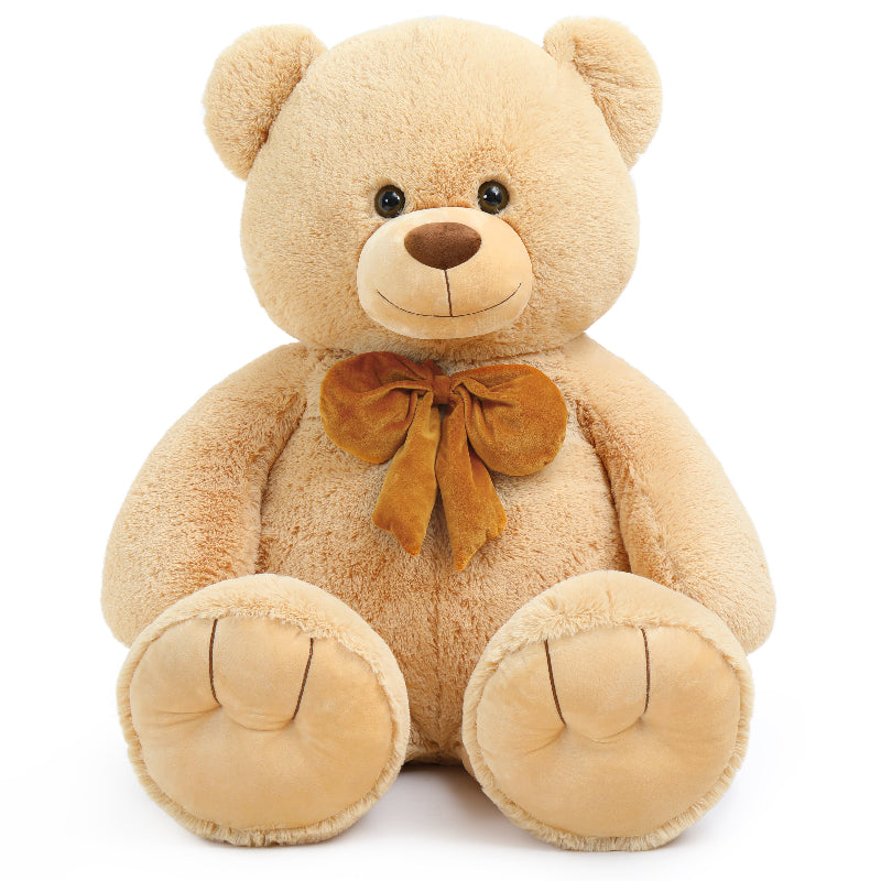 Giant Brown Teddy Bear Plush Toys - Brown Teddy Bear Stuffed Animals - Massive Valentine's Day Teddy Bears&Gifts - Soft Cuddly Smiling Face Big Teddy Bear Plush Gift for Girlfriend/Boyfriend - Teddy Bear Plush Dolls for Birthday/Baby Shower/Christmas
