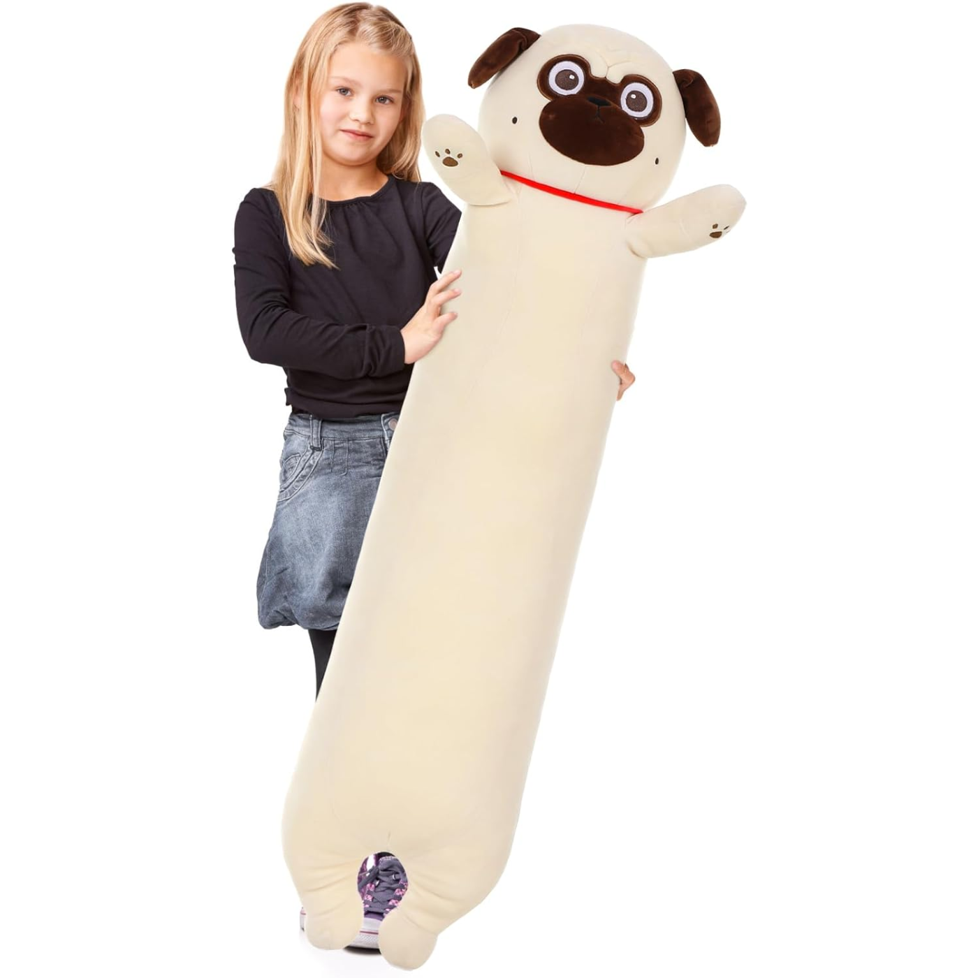 Bulldog Long Throw Pillow, 43.3 Inches