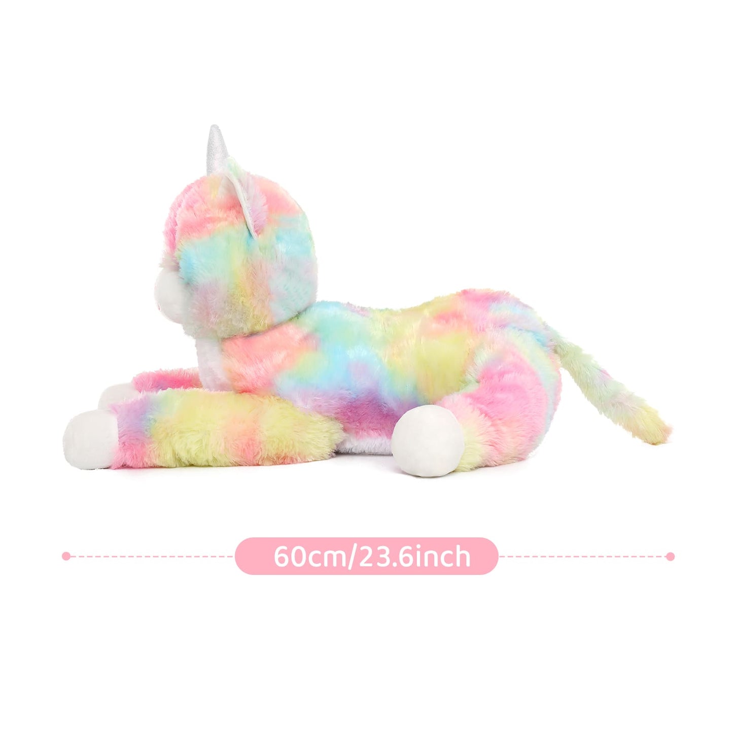 Ensemble de jouets en peluche chat licorne, 22 pouces