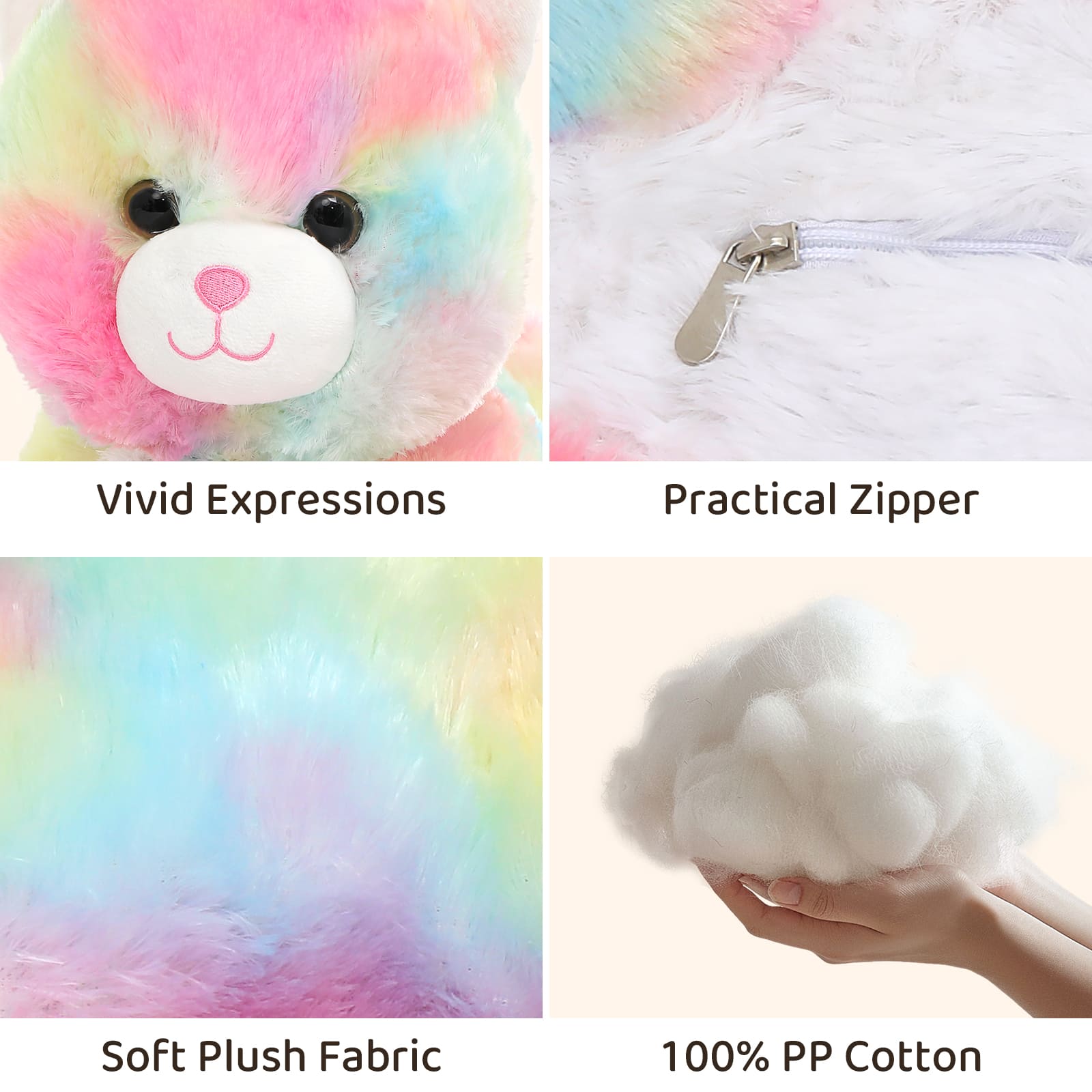 Ensemble de jouets en peluche chat licorne, 22 pouces