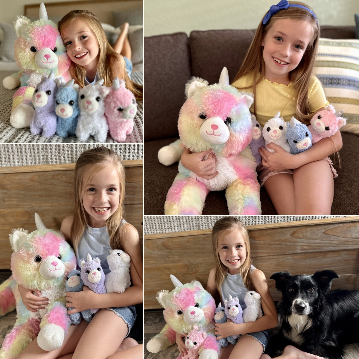 Caticorn Stuffed Animals Unicorn Cat Plush Toys, Rainbow, 22 Inches