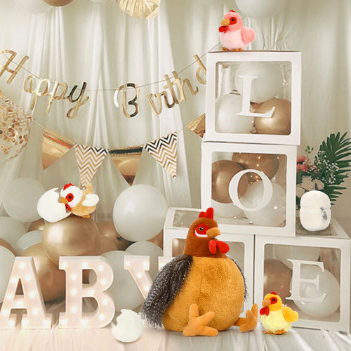 Chicken Plush Toys Farm Stuffed Animals, 16.5 Inches