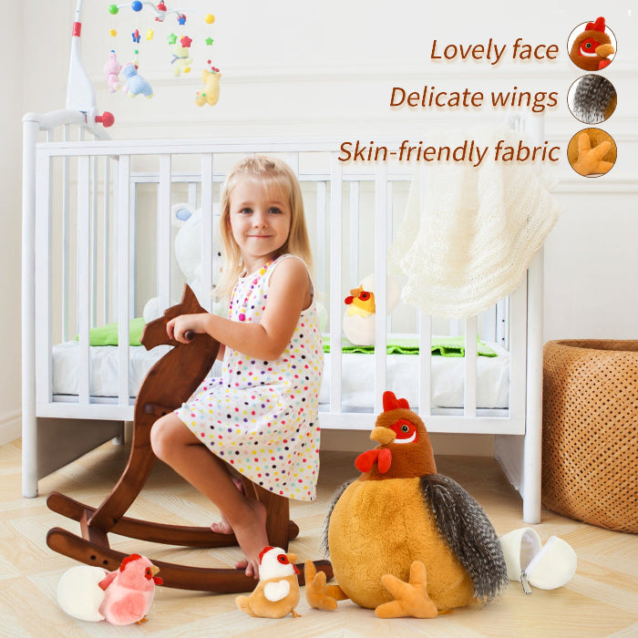 Chicken Plush Toys Farm Stuffed Animals, 16.5 Inches