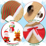 Christmas Teddy Bear Plush Toys - Christmas Home Decorations - Santa Claus Snowman Stuffed Toys - Christmas Gift Ideas - Festive and Christmas Holidays Season Plush with Plush Bag - Christmas Plushies - Ideal Christmas Stuffed Animals Gift for Toddlers, Kids & Teens