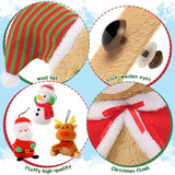 Christmas Teddy Bear Plush Toys - Christmas Home Decorations - Santa Claus Snowman Stuffed Toys - Christmas Gift Ideas - Festive and Christmas Holidays Season Plush with Plush Bag - Christmas Plushies - Ideal Christmas Stuffed Animals Gift for Toddlers, Kids & Teens