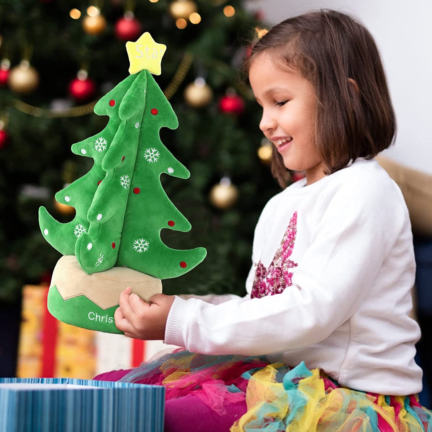 Christmas Tree Plush Toys - 16 Inch Christmas Tree Plush Pillow - Christmas Party Favors for Kids, Teen, Adults - Winter Party Gift Guide - Christmas Decorative Cushion Pillows